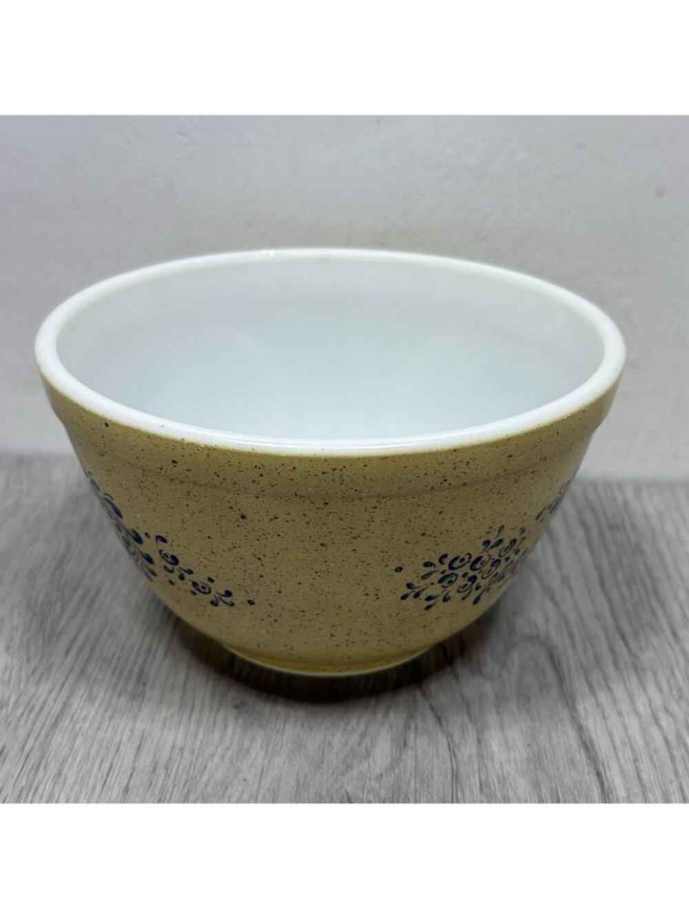 PYREX Homestead Vintage Nesting Mixing Bowl 401 / 1 1 / 1-1/2 Pt Blue & Tan - Picture 2 of 7